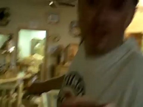 Wooden Log Table - Unique table made of log pieces. Wooden furniture at the Rustic Den, Gaylord, Michigan.