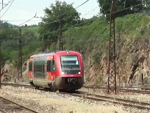 A MARVEJOLS, ARRIVEE DU TER EN PROVENANCE DE MENDE