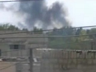 Syria فري برس  ريف دمشق ديرالعصافير لحظة سقوط القنابل 5_8_2012 Damascus