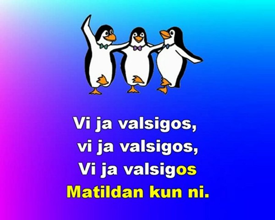 VALSIGANTE MATILDAN - Esperanto karaoke of the Australian folk-song Waltzing Matilda