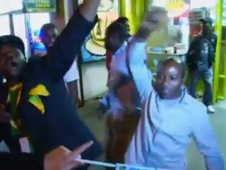 Jamaicans cheer for Bolt