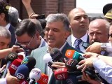 Cumhurbaşkanı Gül, Hacı Bayram Camii’ndeki incelemelerinin ardından basın mensuplarının sorularını cevapladı