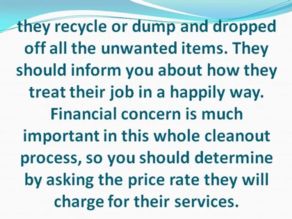 Clean Up process with professional junk removal