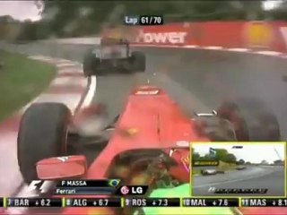 F1 2011 GP Canadá Massa Onboard Caos con Doblados