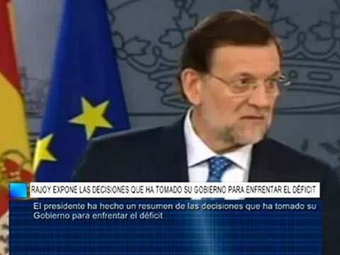 Rajoy expone las decisiones que ha tomado su Gobierno para enfrentar el déficit
