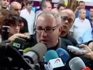 Rifirrafe entre trabajadores ferroviarios y la policía en Atocha