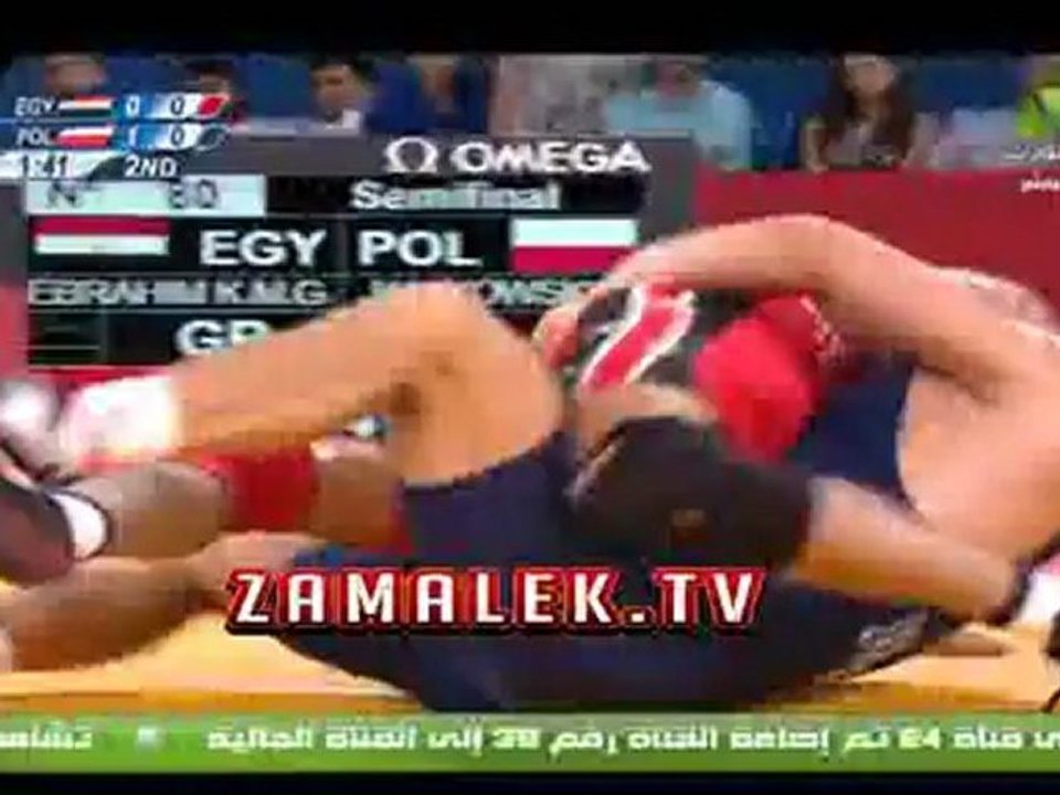 مباراة نصف النهائي للمصارعة الرومانيه وصعود كرم جابر للنهائي