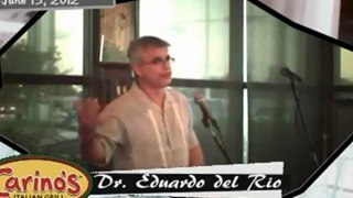 Dr Eduardo Del Rio at Pasta Poetry and Vino
