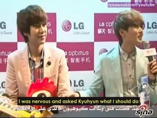 Interview With Sungmin Eunhyuk Ryeowook Kyuhyun @ LG Fanmeeting (Arabic Sub)