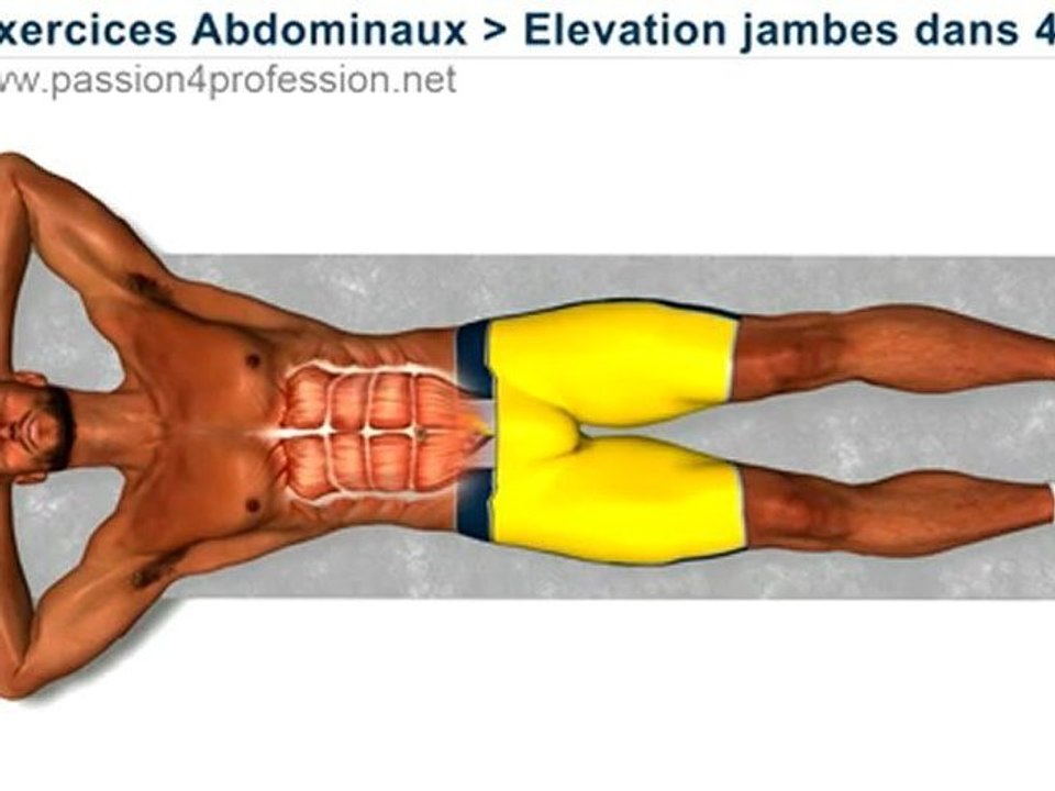 Abdominaux inférieurs. Elevation jambes