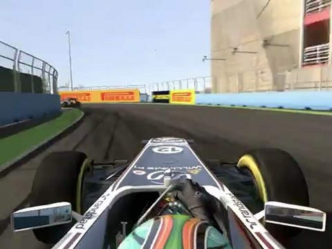 F1 2011 - GP d'Europe - Kier vs Schumacher en onboard (1)