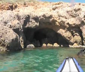 kayak de mer sous la corniche de Sète