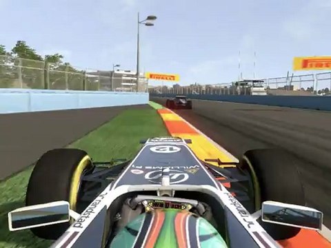 F1 2011 - GP d'Europe - Kier vs Schumacher en onboard (2)