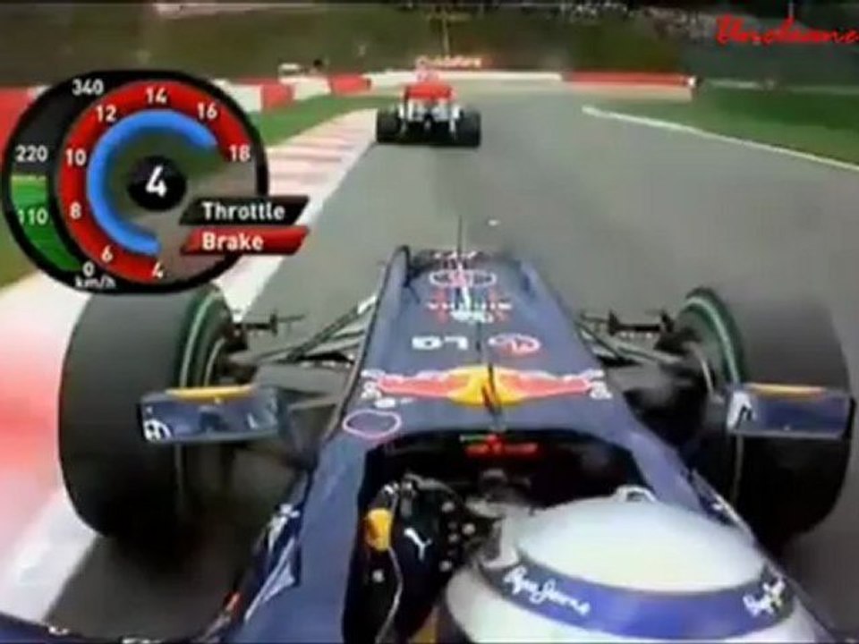 F1 2010 GP Bélgica Vettel Onboard Lap + Crash