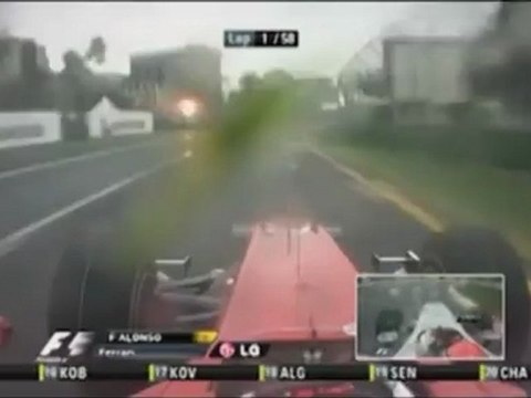 F1 2010 GP Australia Alonso Onboard Salida