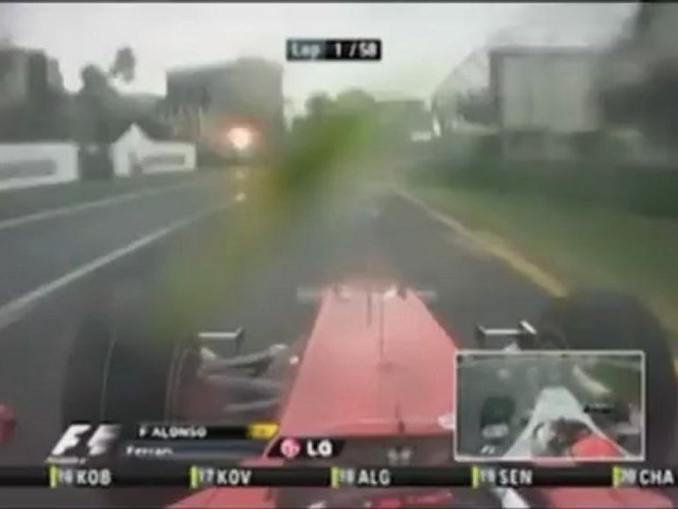 F1 2010 GP Australia Alonso Onboard Salida