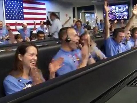 L'atterrissage de Curiosity depuis le JPL, en Californie