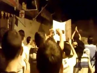 Syria فري برس دمشق-قبرعاتكة جامع التيروزي عقب صلاة الفجر رآئعة 6-8-2012