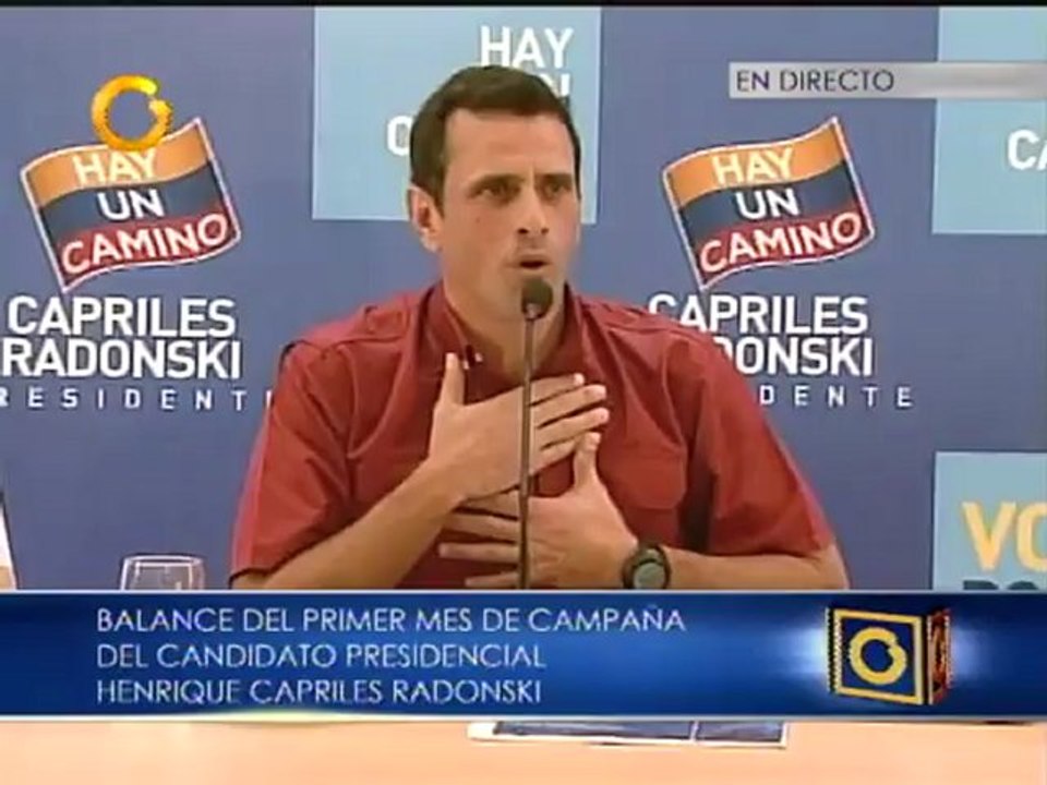 Capriles descarta "resultado cerrado" en elecciones presidenciales
