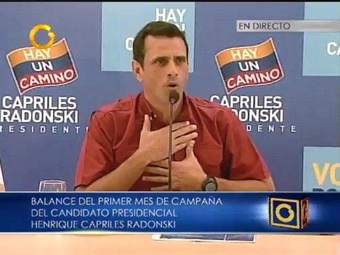 Capriles descarta resultado cerrado en elecciones presidenciales