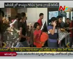 Grand welcome to Olympic winner Saina Nehwal