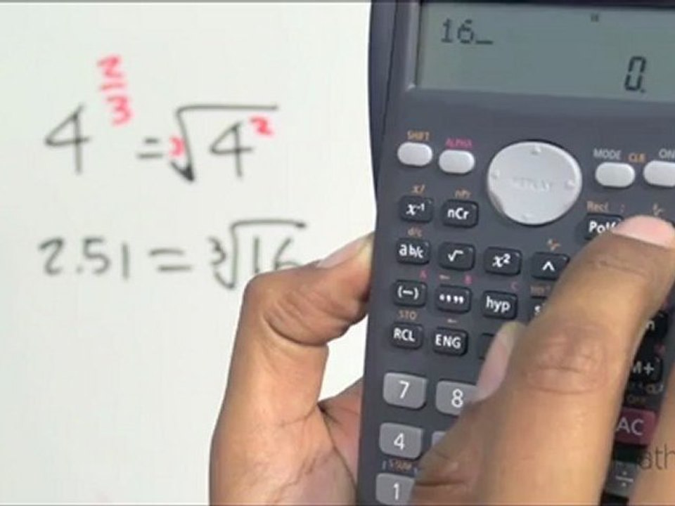 Calcular potencias utilizando una calculadora científica - parte 2