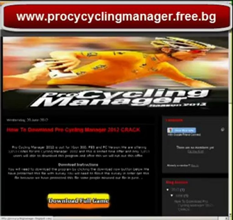 Pro Cycling Manager 2012 crack + full game torrent PC download