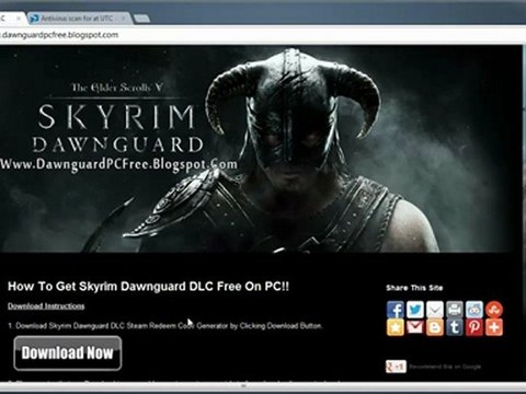 Skyrim Dawnguard DLC Steam Redeem Codes - Free - PC
