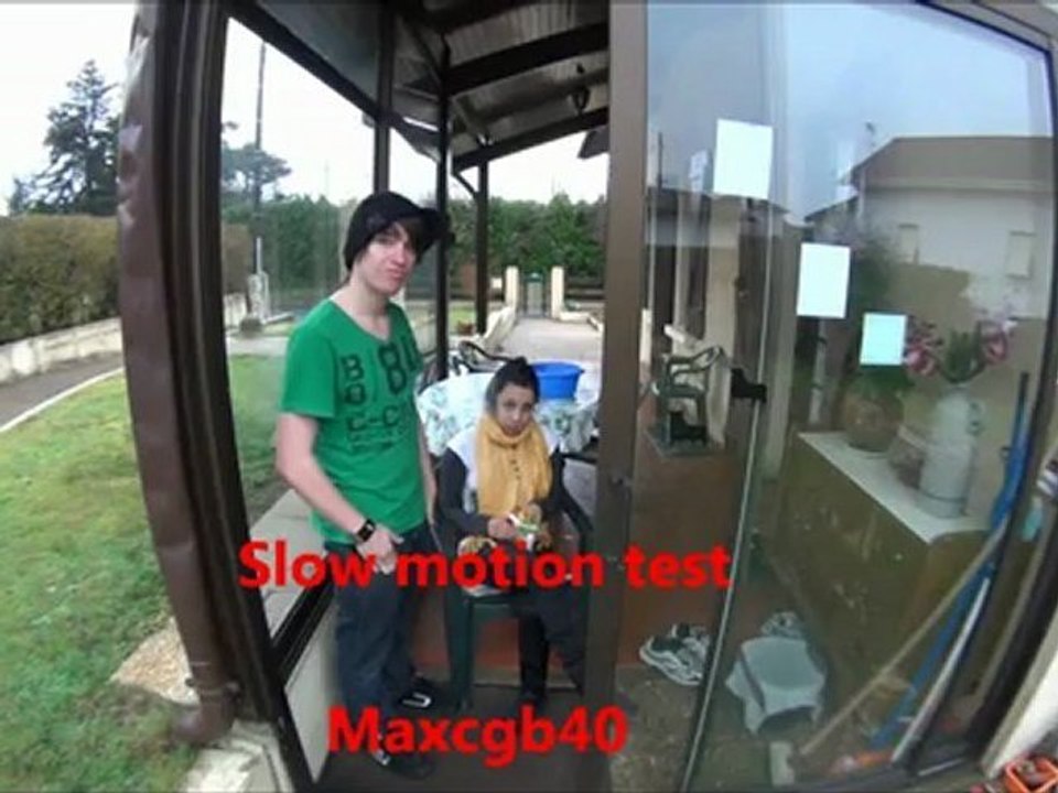 Sony HDR-CX130E Slow Motion test with fisheye Free-running !!