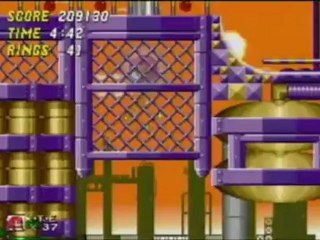 Knuckles in Sonic 2 full game (Oil Ocean Act 1)