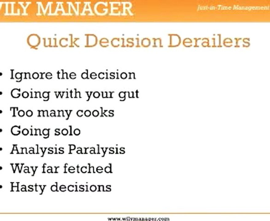 Good Decision Making - A Step by Step Guide for Busy Managers