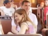 Los Príncipes, de excursión con sus hijas en el tren turístico de Sóller