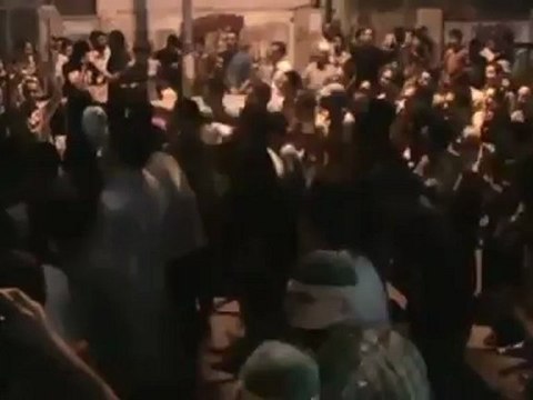 Syria فري برس دمشق مظاهرة حاشدة من جامع الذهبية عقب صلاة التراويح 7 8 2012