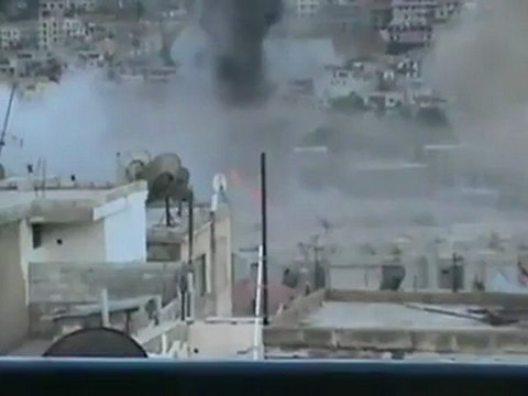 Syria فري برس ريف دمشق القصف العنيف على الزبداني صباح 6 8 2012 ج2