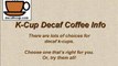 k cup decaf coffee