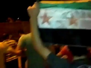 Syria فري برس حلب-القاطرجي__مظاهرة صباحية رغم القصف 8-8-2012 ج3