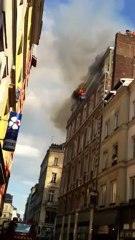 DEBUT D'INCENDIE A ROUEN RUE JEANNE D'ARC PRIS DE MON IPHONE