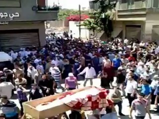 Syria فري برس دمشق جوبر تشييع الشهيدين مازن الرفاعي وعدنان جحى  6-8-2012 ج2