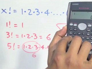 Número factorial en la calculadora científica