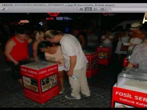 Alanya İskele'de fosil sergisi düzenlendi