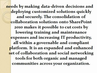 Deploy customized solutions; quickly and securely