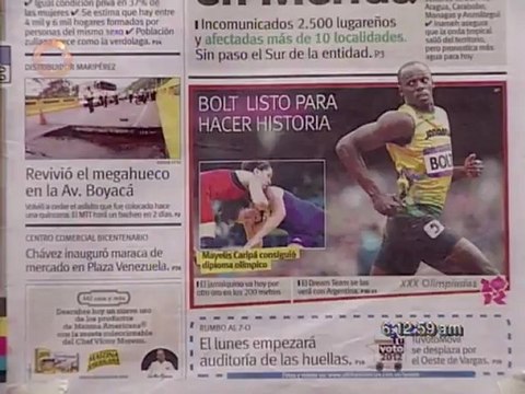 Titulares de Primera Página este 09 de Agosto