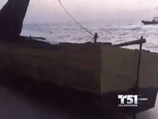 Cubanos relatan su travesía a Florida en un barco con motor ruso