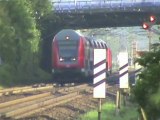 Züge Sinzig - Bad Breisig, SBB Cargo Re421, 2x ICE-T, 101, 120, Crossrail 145, 3x 146, 185, 2x 460