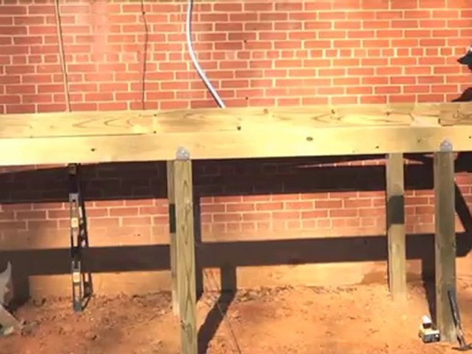 How to connect wood on a backyard deck project