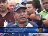 Trabajadores de constratistas que prestan servicio a Corpoelec exigen pagos pendientes en Zulia