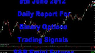 8th June Daily Report S&P 500 Emini Futures Trading Free Spread Betting Signals