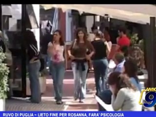 Ruvo di Puglia | Lieto fine per Rosanna, farà psicologia