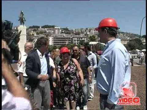 Napoli - Coppa Davis, sopralluogo al cantiere del sindaco De Magistris (09.08.12)