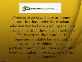 Tips in Bidding on Tax Liens
